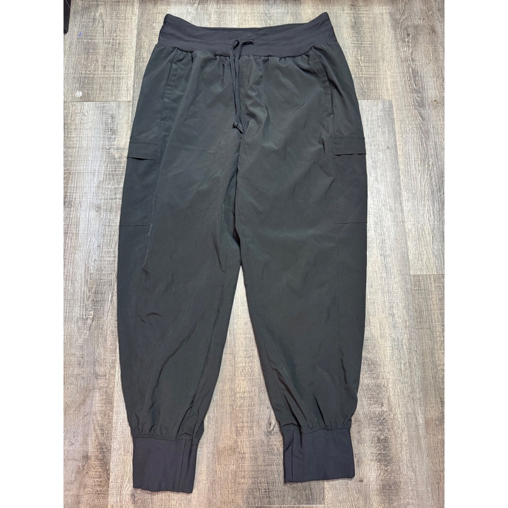 Calia by Carrie Underwood Womens Black Cargo Joggers Size Medium Drawstring Pant